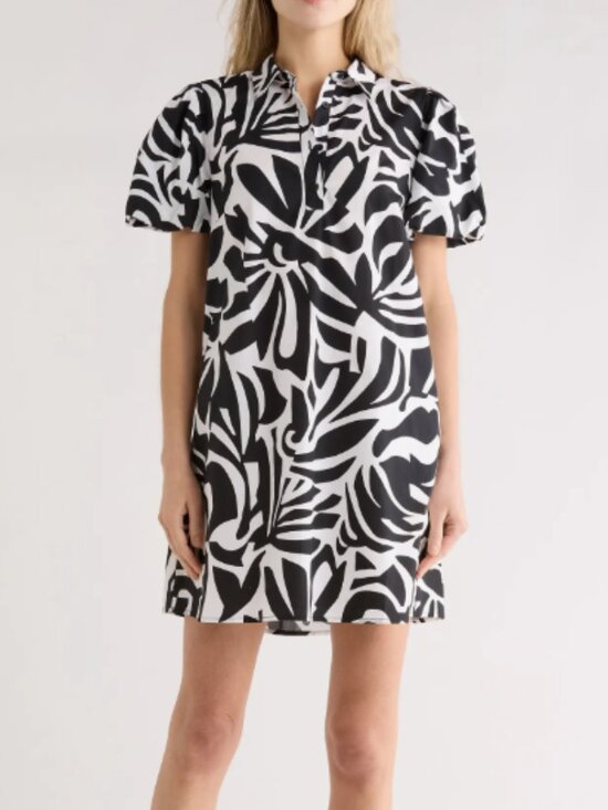 Halogen Dresses & Skirts - NWT Halogen Puff Sleeve Cotton Shirtdress Size L